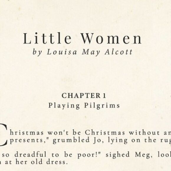 Little Women Louisa May Alcott Chapter Print - Picture 2 of 5